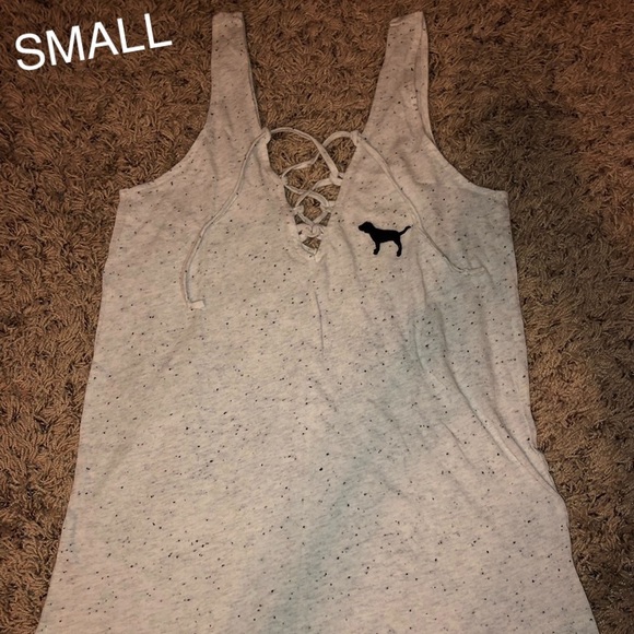 PINK Victoria's Secret Tops - Vspink Lace up tank top NWOT